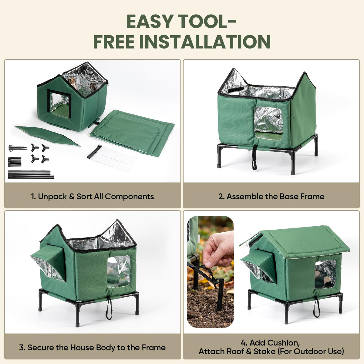 Weatherproof Insulated Cat Shelter P77015