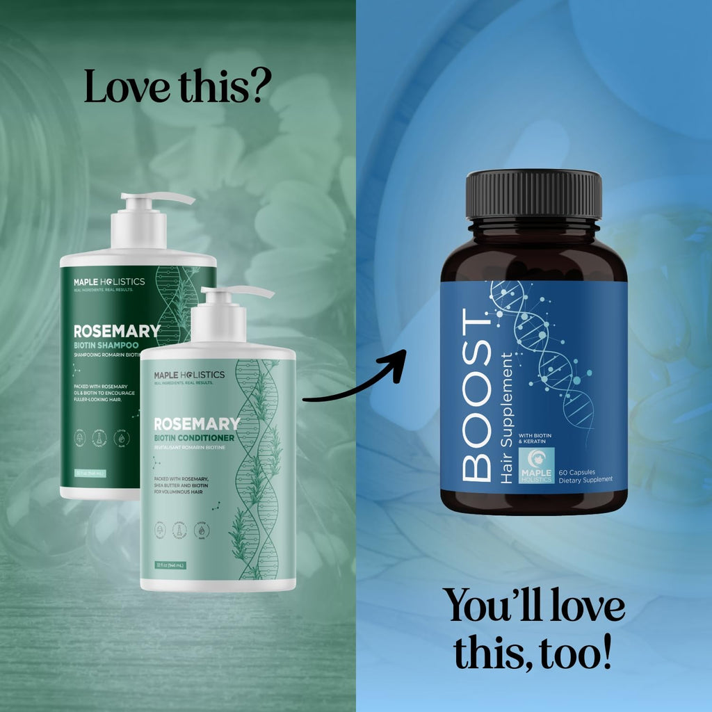 Biotin Rosemary Shampoo and Conditioner Set 32 Fl Oz Each Y6056