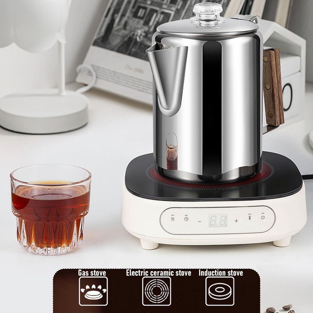 Stainless Steel 12 Cup Stovetop Coffee Pot V1812
