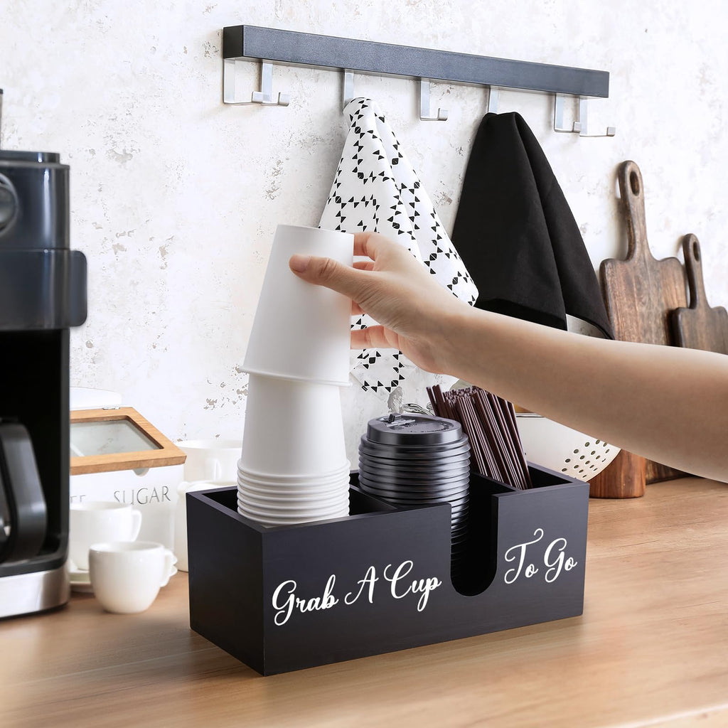 Wood Coffee Cup Holder for Countertop K226235