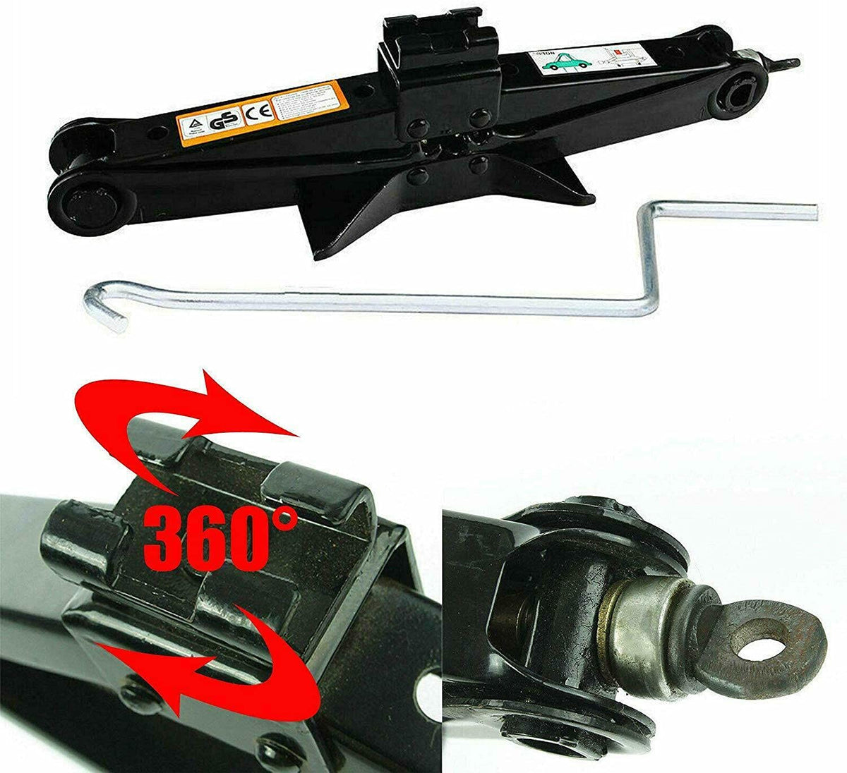 Spare Tire Tool Kit with Scissor Jack 2 Ton U87645