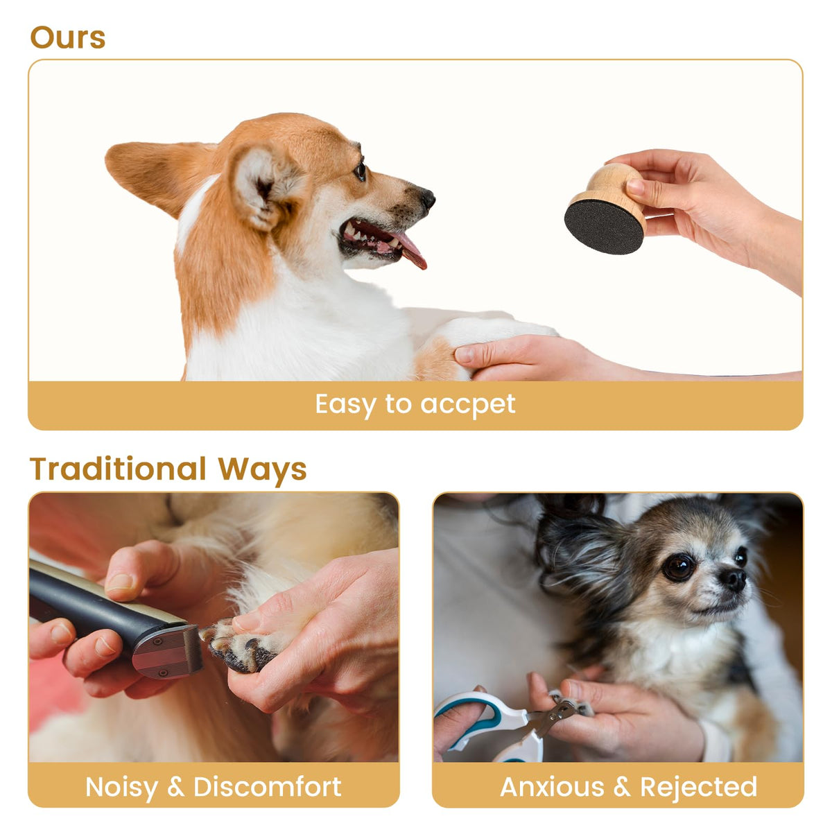 Dog Nail File with 3 Pcs Replaceable Sandpaper W216