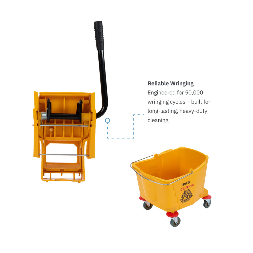 35-Quart Commercial Mop Bucket with Side-Press Wringer A84487