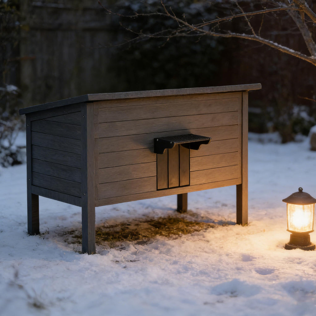 Insulated Weatherproof Wooden Outdoor Cat House Q6012