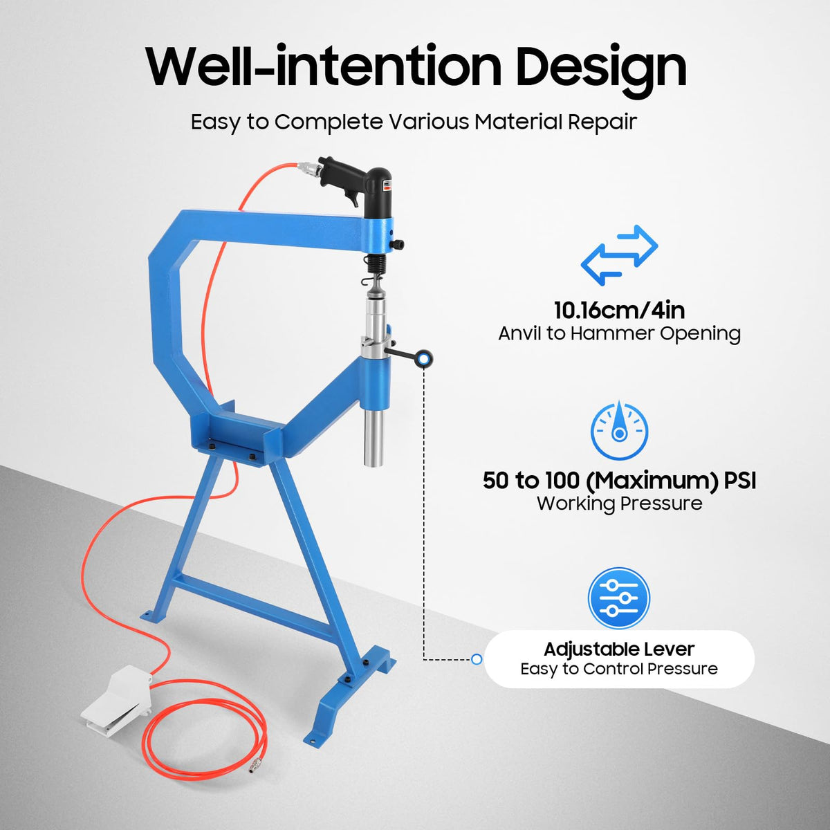 Pneumatic Planishing Hammer with Foot Pedal & Stand Z9637