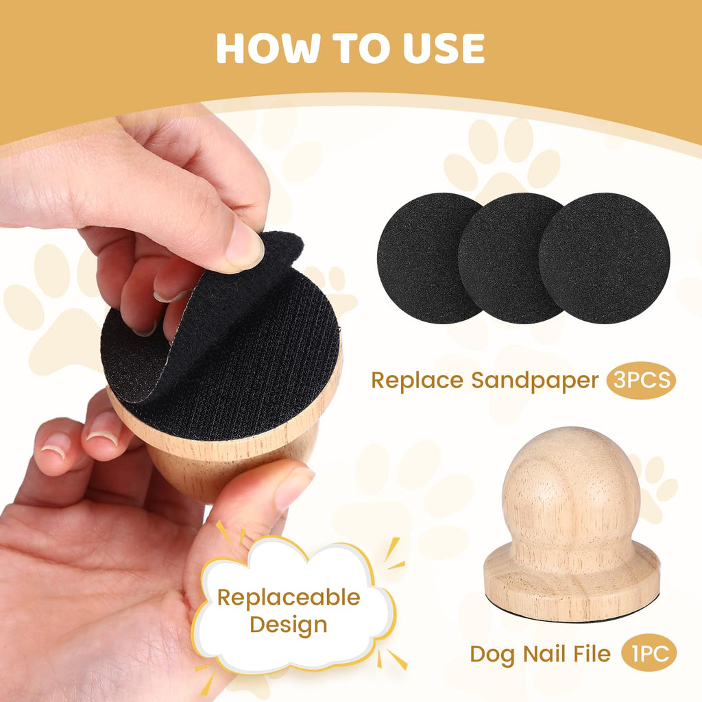 Dog Nail File with 3 Pcs Replaceable Sandpaper W216