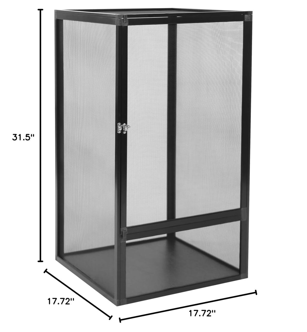 17.7x17.7x31.5 inch Aluminum Alloy Mesh Reptile Terrarium E4921