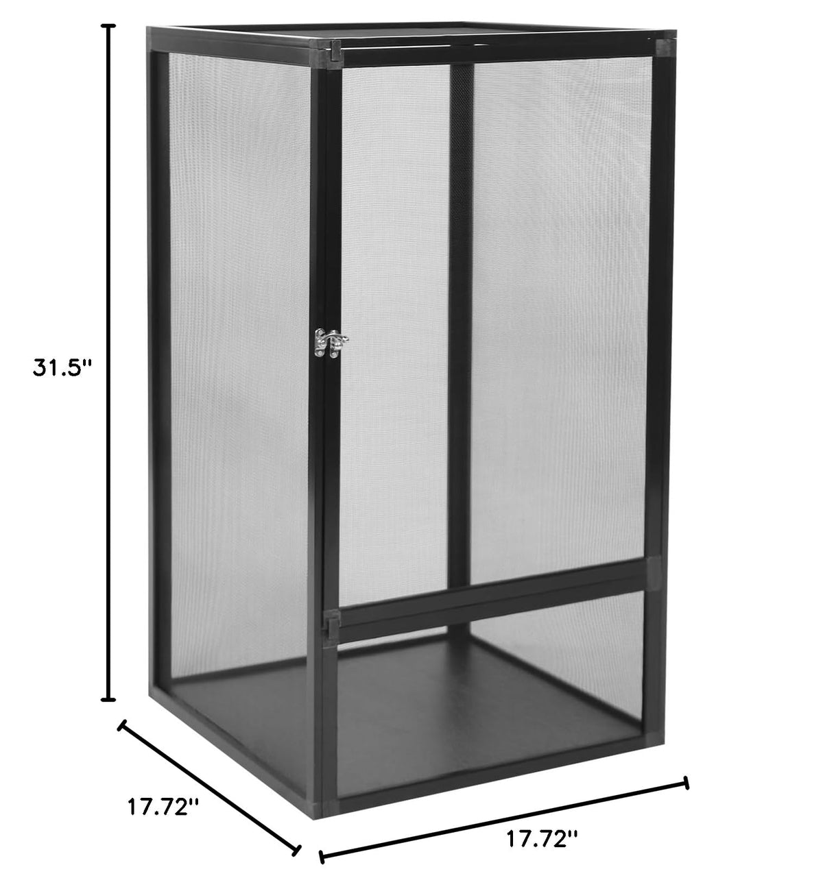 17.7x17.7x31.5 inch Aluminum Alloy Mesh Reptile Terrarium E4921