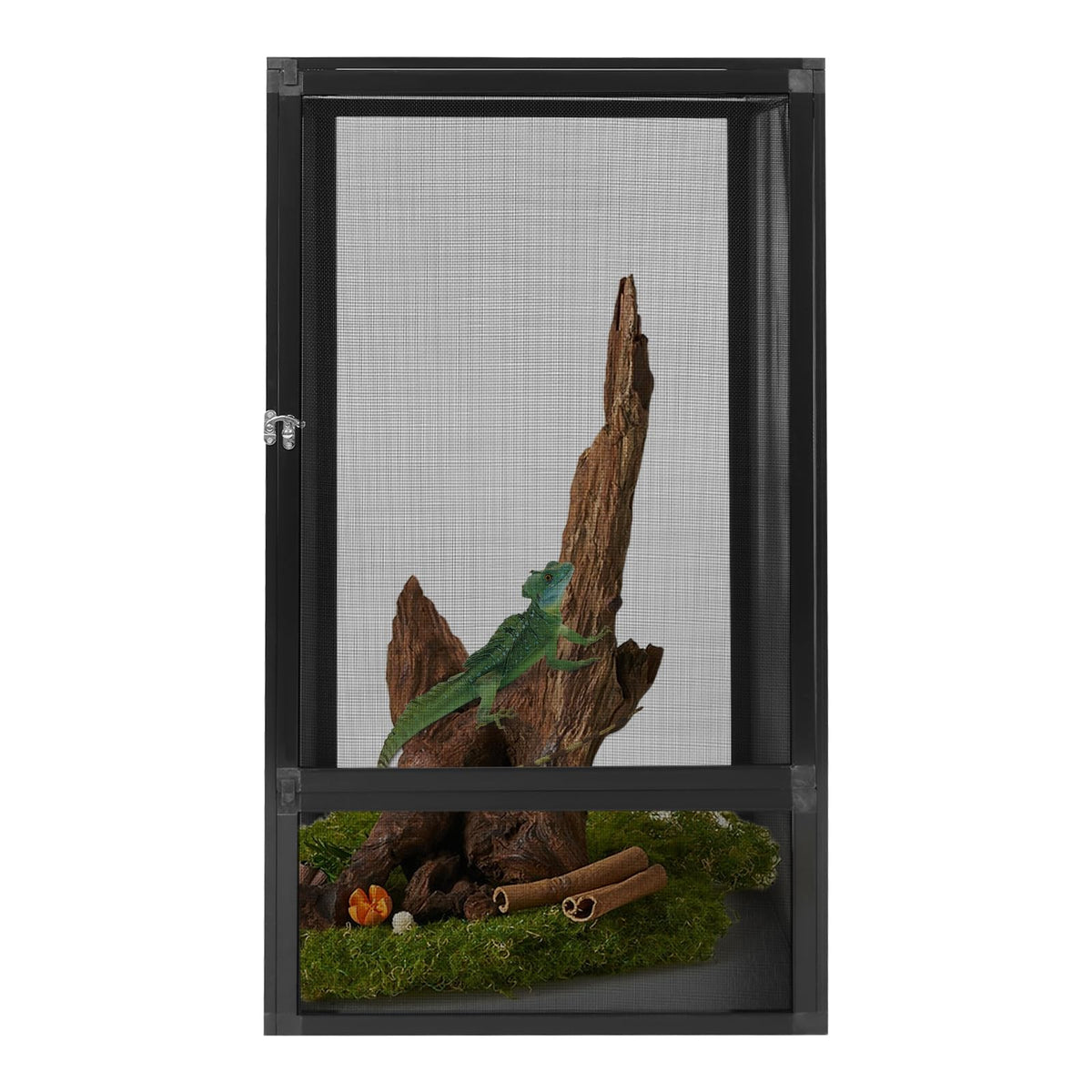 17.7x17.7x31.5 inch Aluminum Alloy Mesh Reptile Terrarium E4921