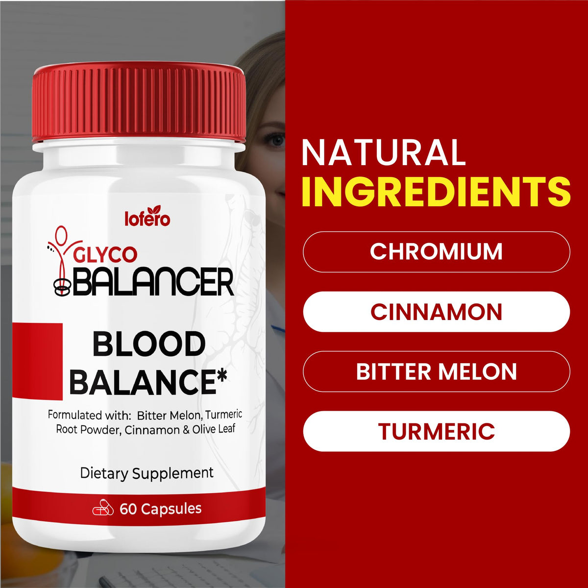 90 Capsules Blood Level Support Supplement T16681