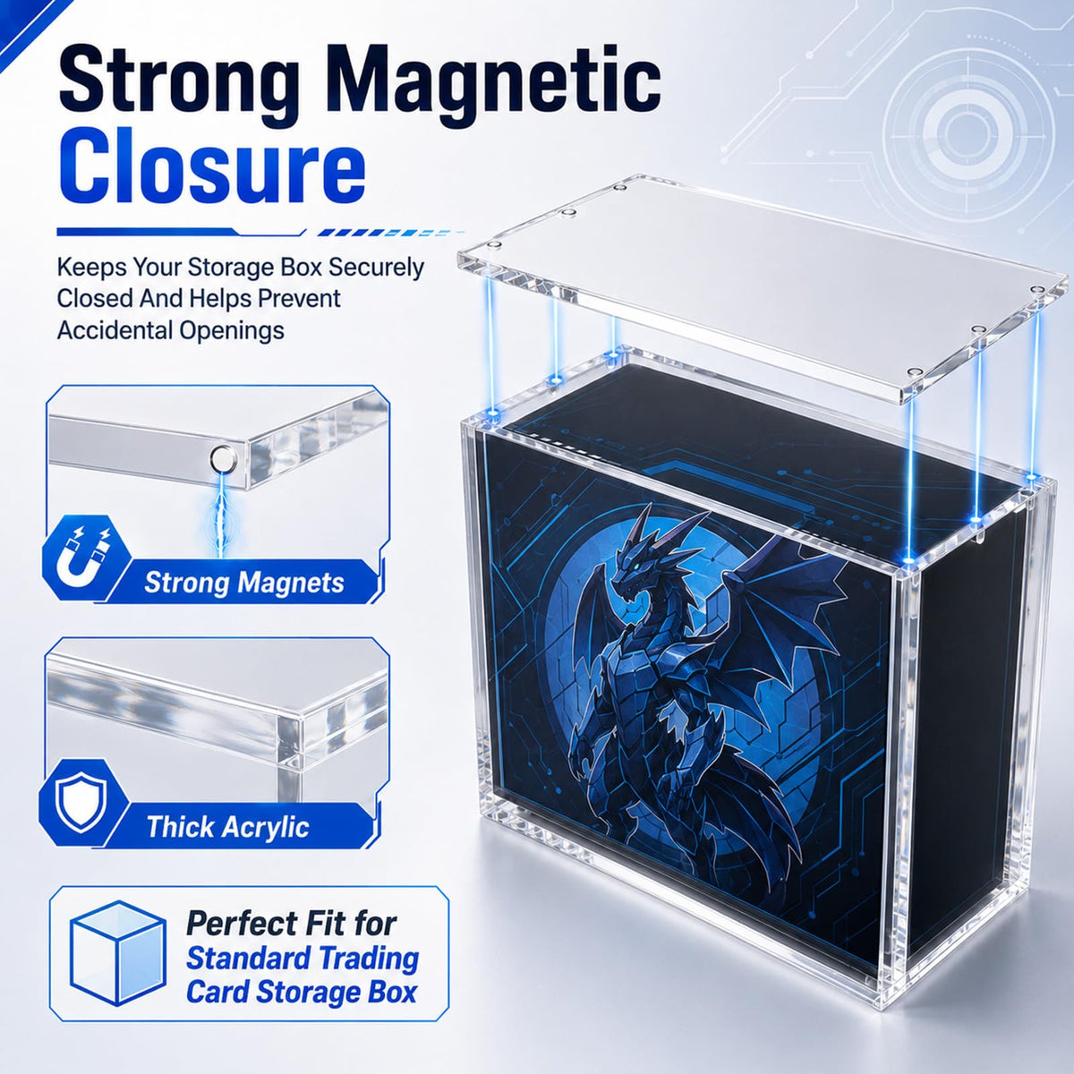 2 Pack Clear Acrylic Display Box with Magnetic Lid Y8564