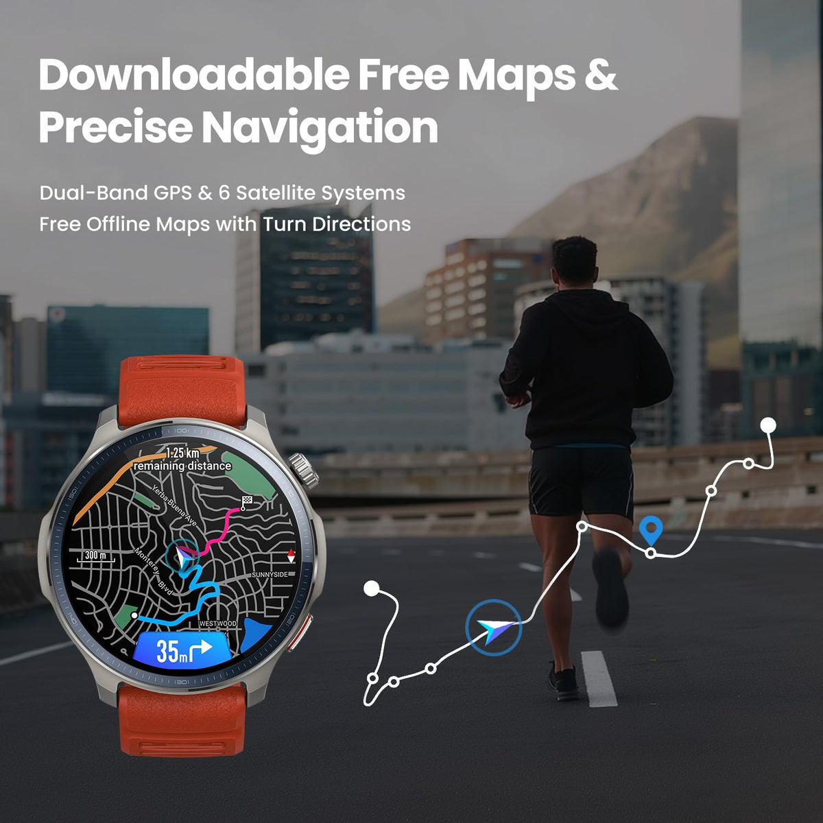 47mm AMOLED Sapphire Glass Smart Watch N6764