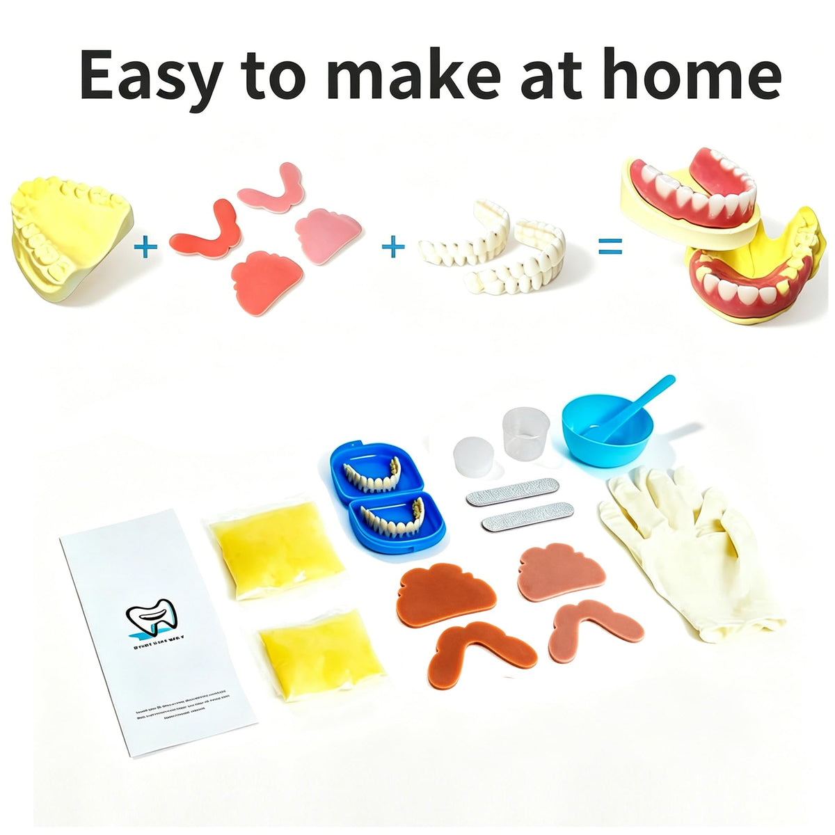 Moldable Temporary False Teeth 2 Sets 28 Pcs V73722