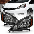 Black Housing Headlights Headlamps Pair Set I865105