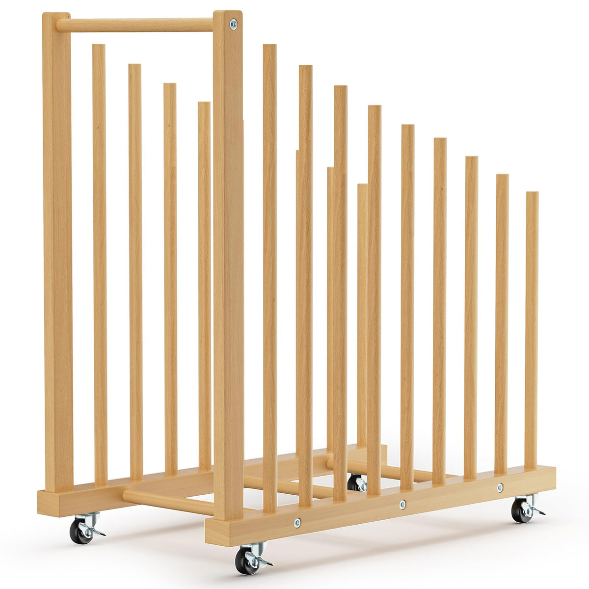 Art Canvas Storage Rack with Wheels and Handle R11689