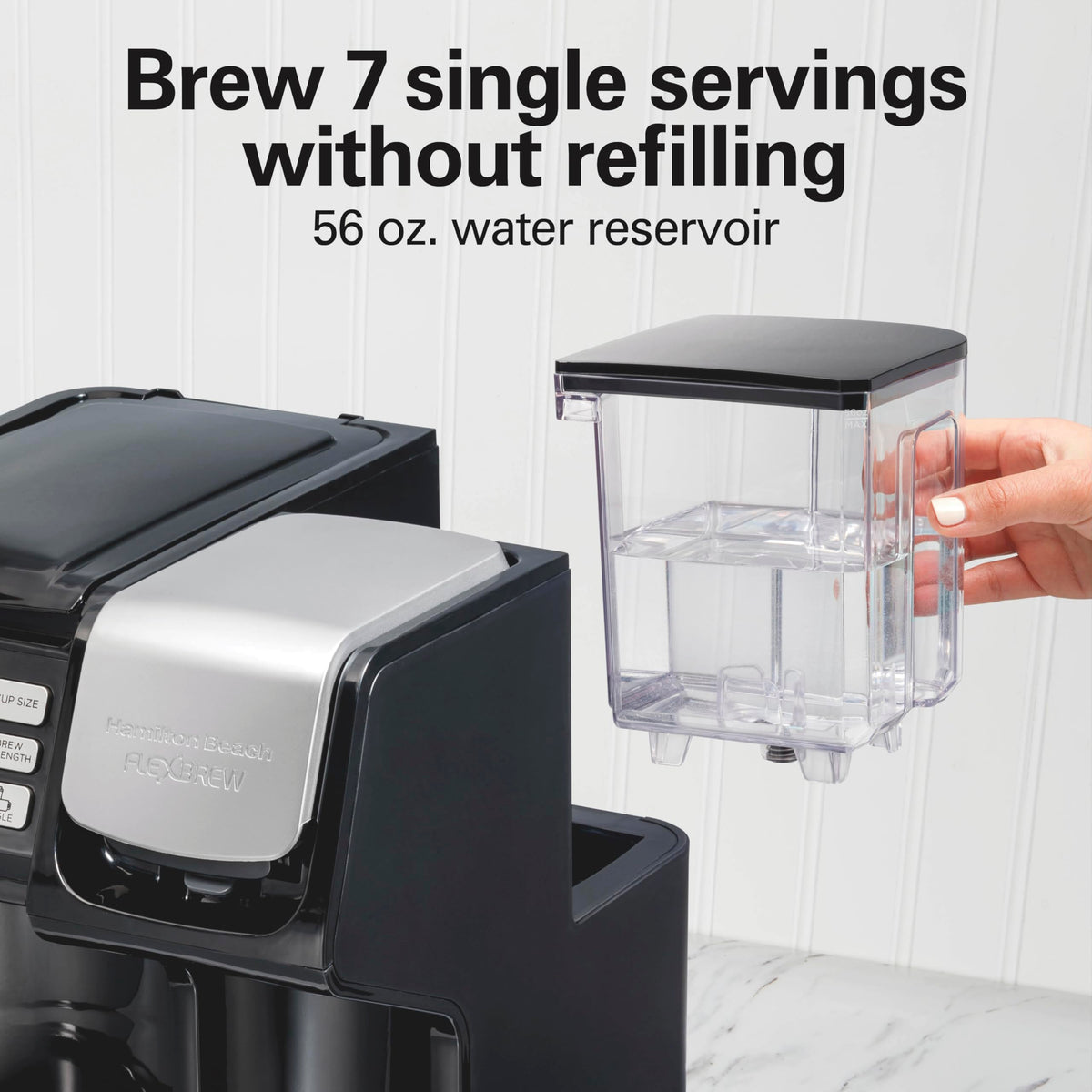 2-Way Coffee Maker with K-Cup Pods or Grounds, Black O908052