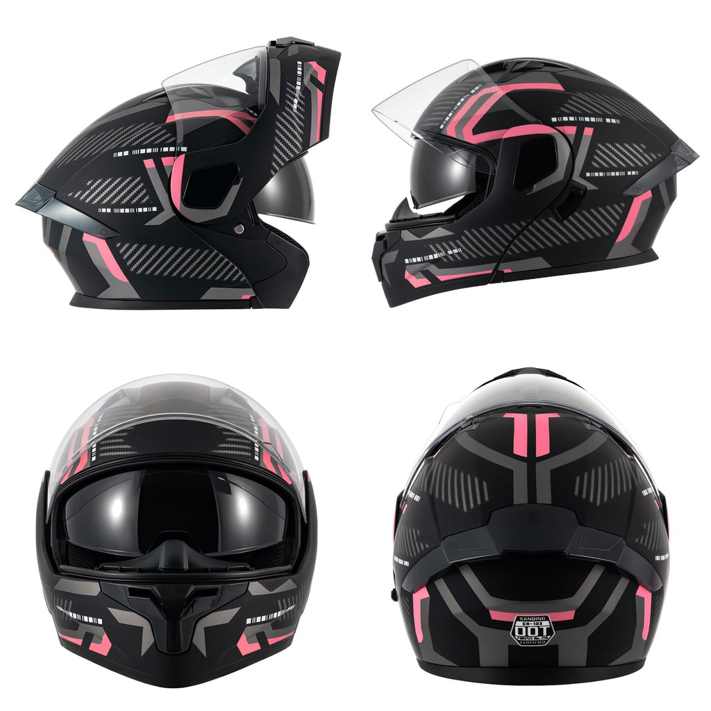 Modular Flip-Up Full Face Motorcycle Helmet Z87049