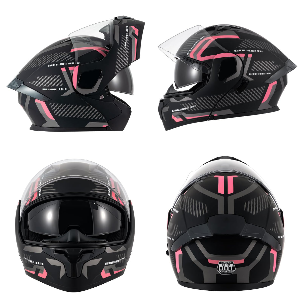 Modular Flip-Up Full Face Motorcycle Helmet Z87049