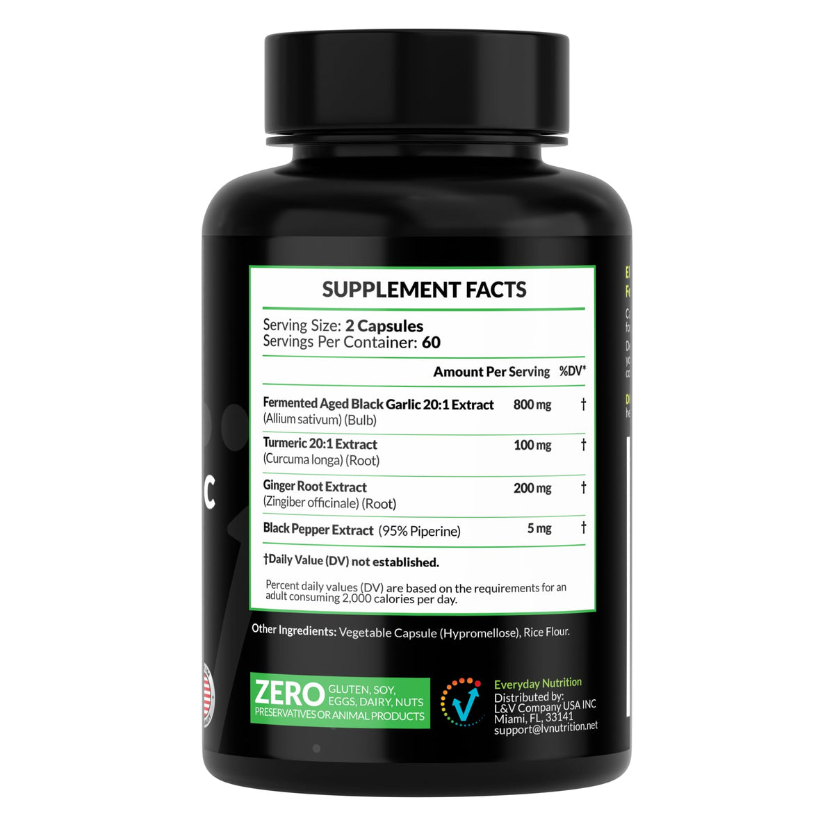 Black Garlic 120 Capsules V740