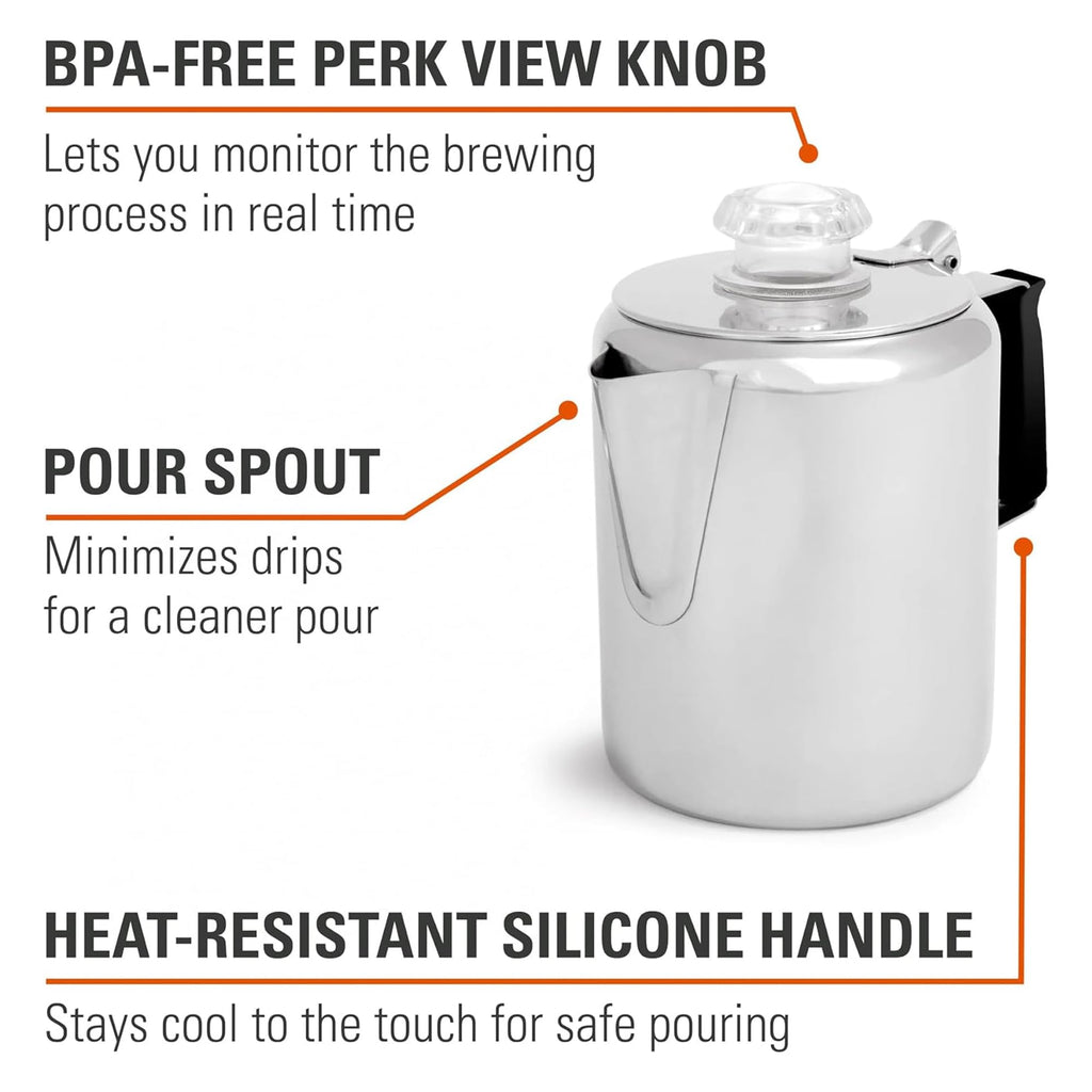 Stainless Steel Percolator Coffee Pot O167637