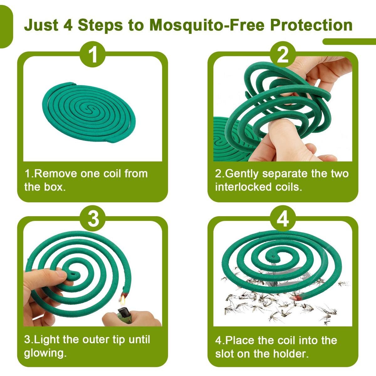 Citronella Mosquito Repellent Coils Outdoor 40 Count Y31196