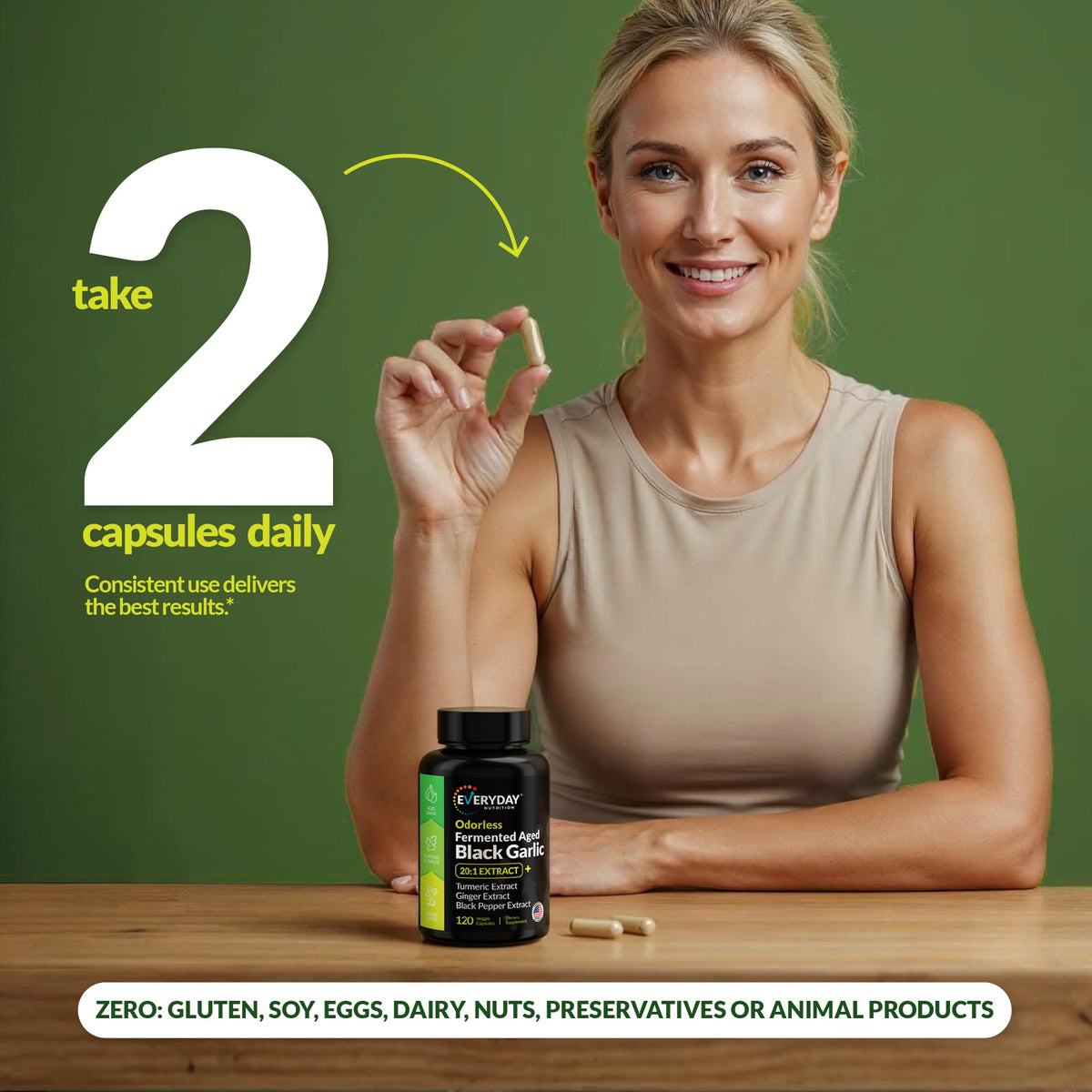 Black Garlic 120 Capsules V740