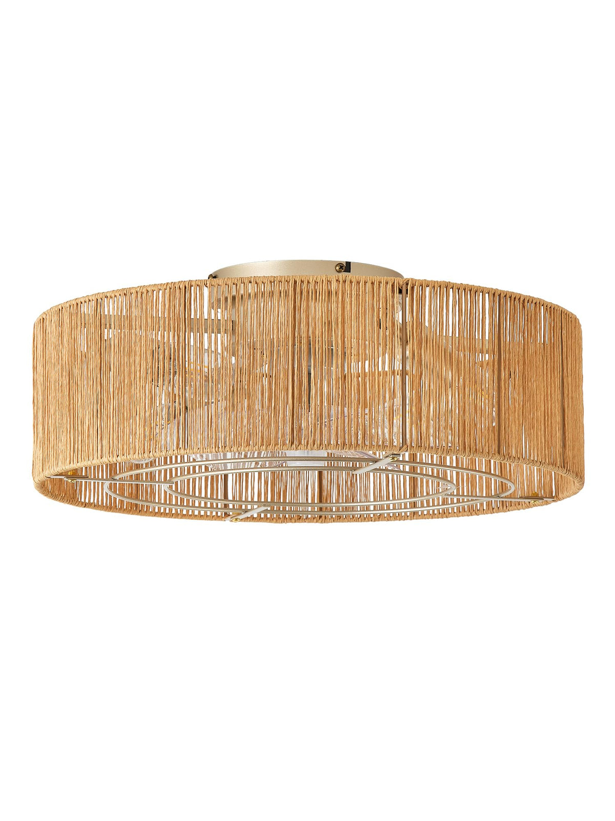 20" Rattan Ceiling Fan with Lights T135165