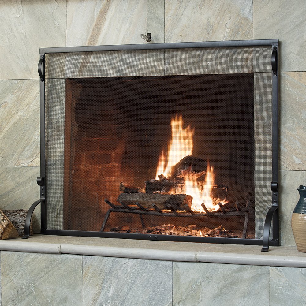 Medium Wrought Iron Fireplace Screen R25016