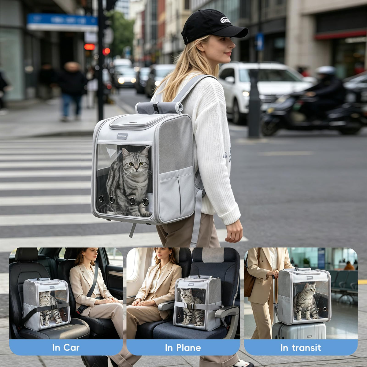 Cat Carrier Backpack Bubble Pet Carrier U851
