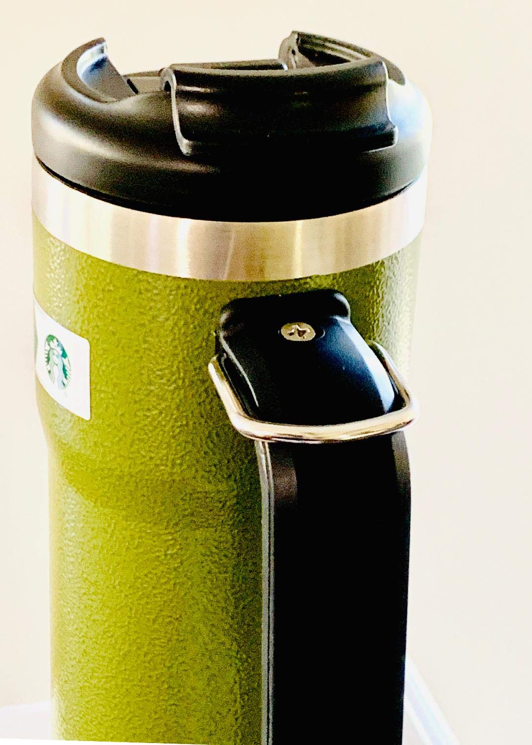 Double Walled Hammered Stainless Steel Tumbler With Handle X8983