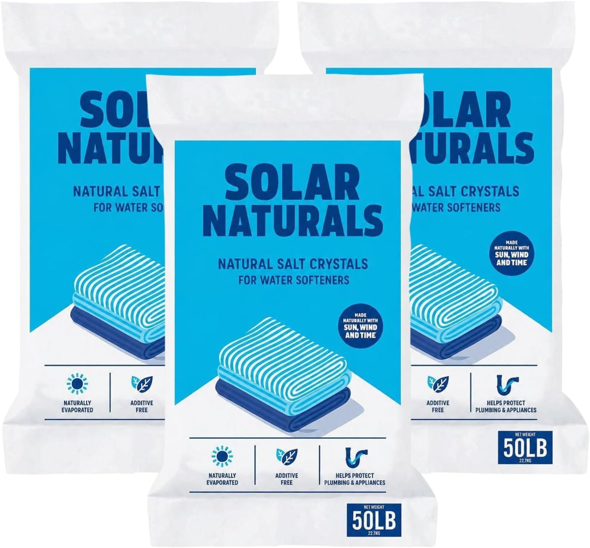 Natural Salt Crystals for Water Softeners, 50lb F6355