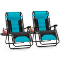 Aqua Padded Zero Gravity Chair Set of 2 D933