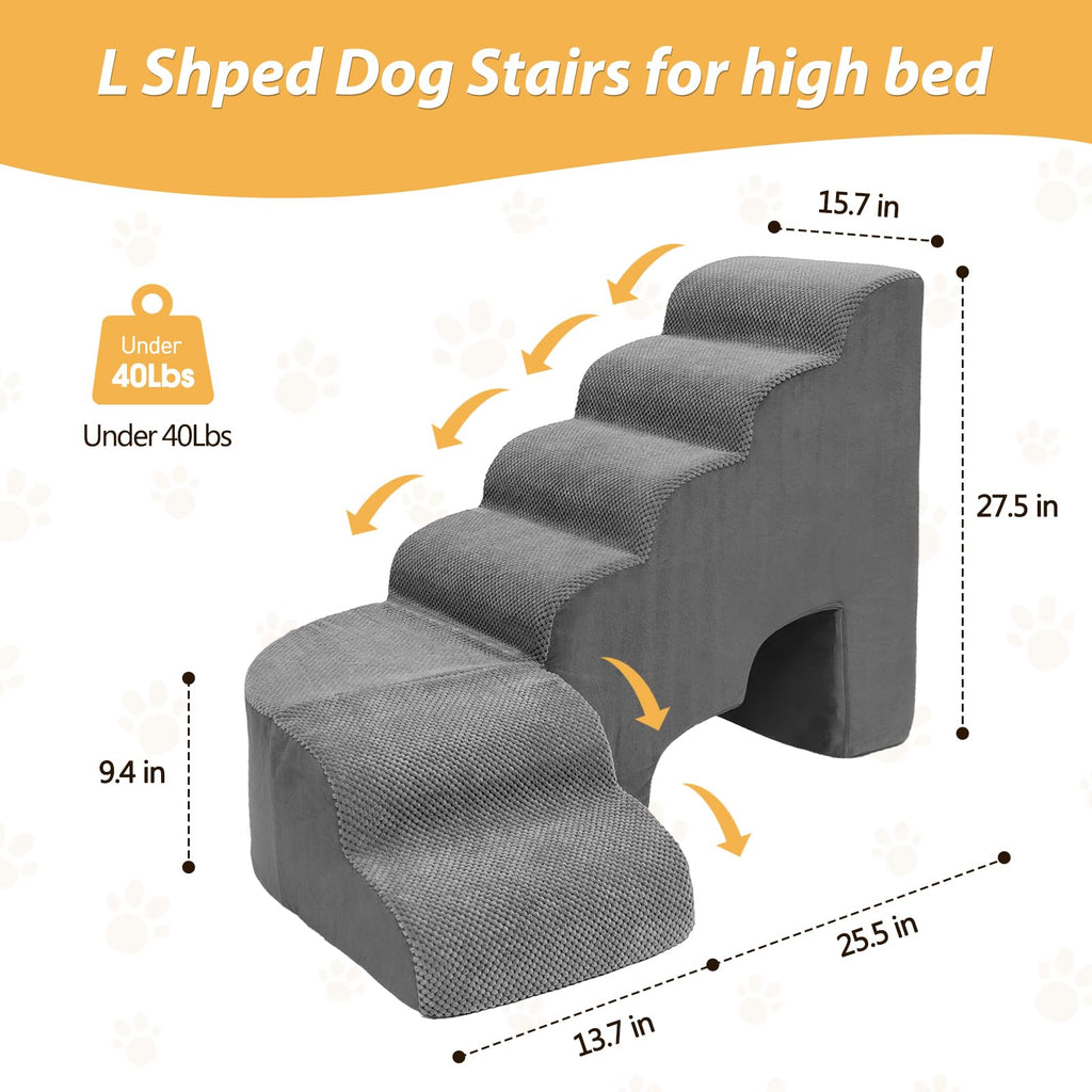 L Shaped 6 Steps Dog Stairs E46820