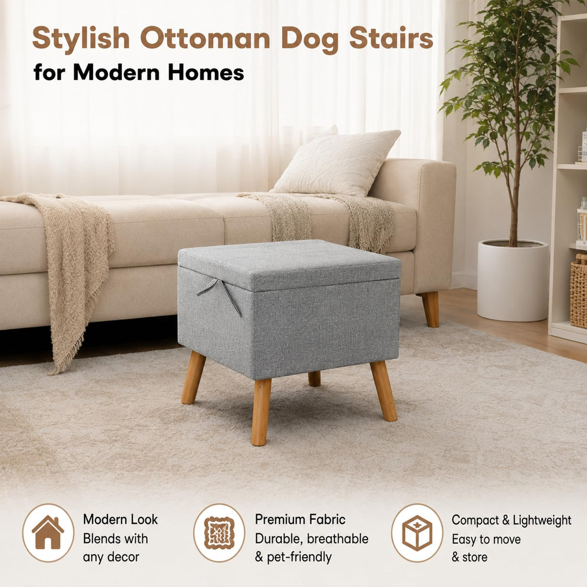 Foldable Anti Slip Pet Stairs K583814