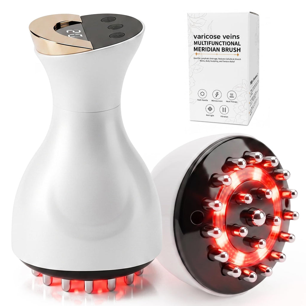 White Calf, Foot & Knee Massager with Heat, Light & Vibration I549