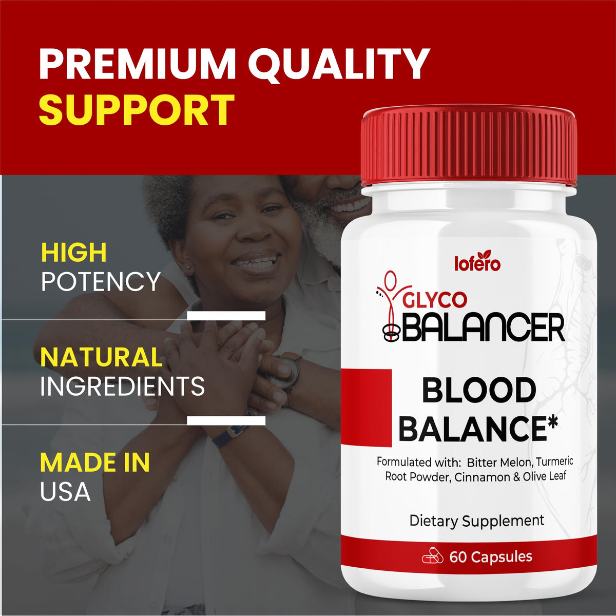 90 Capsules Blood Level Support Supplement T16681