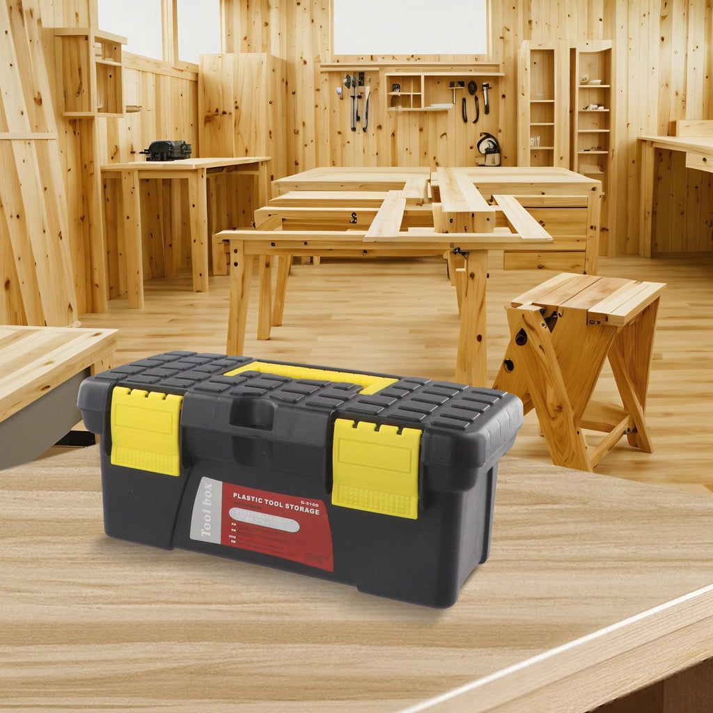 10 Inch Black Plastic Toolbox Storage Case U769
