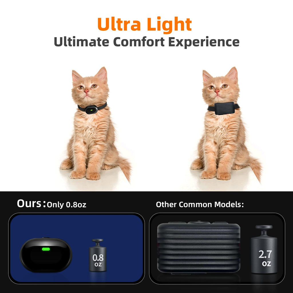Ultra-Small Cat Training Collar with Remote, Waterproof, Rechargeable B3899