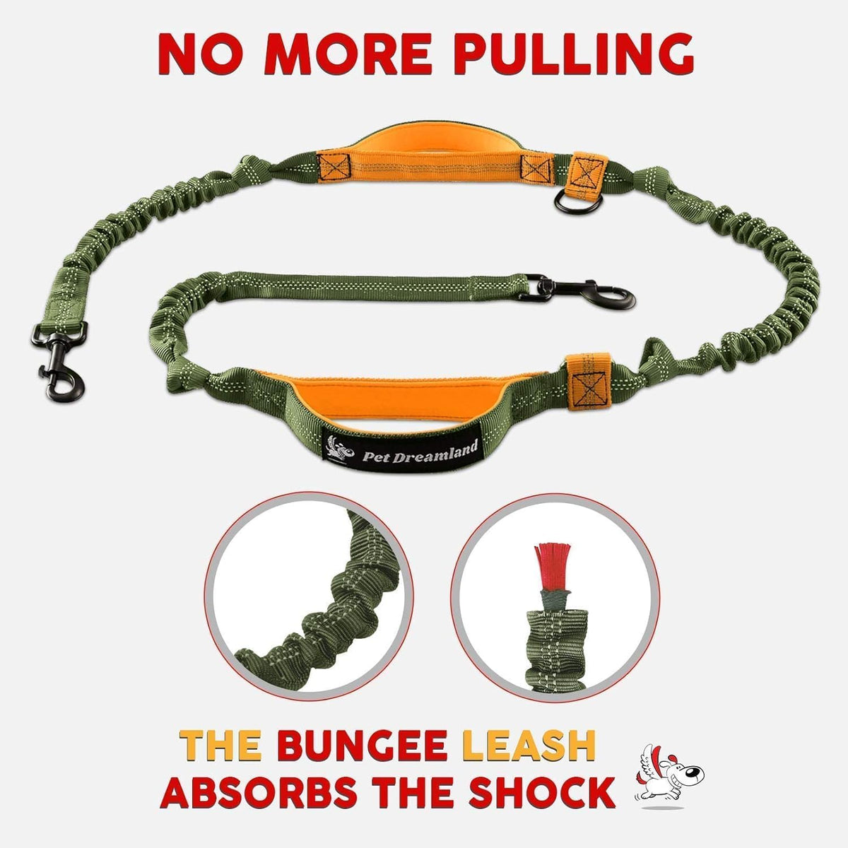 Hands Free Dog Leash for Large Dogs with Poop Bag Dispenser D77490