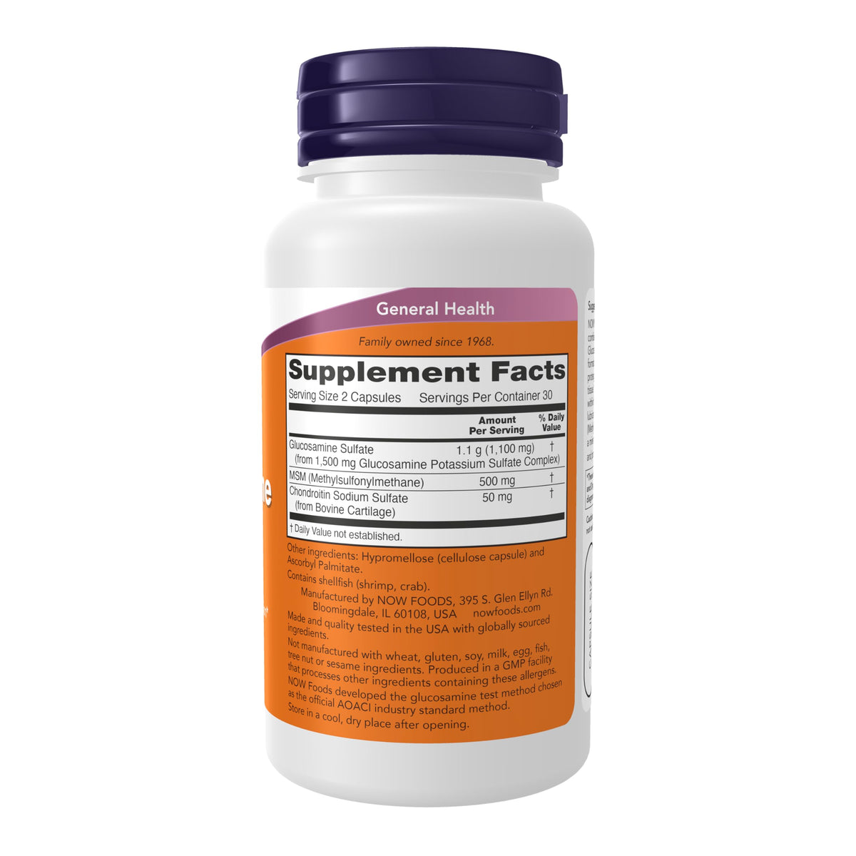 Glucosamine & MSM plus Chondroitin Sulfate, 60 Veg Caps D856235
