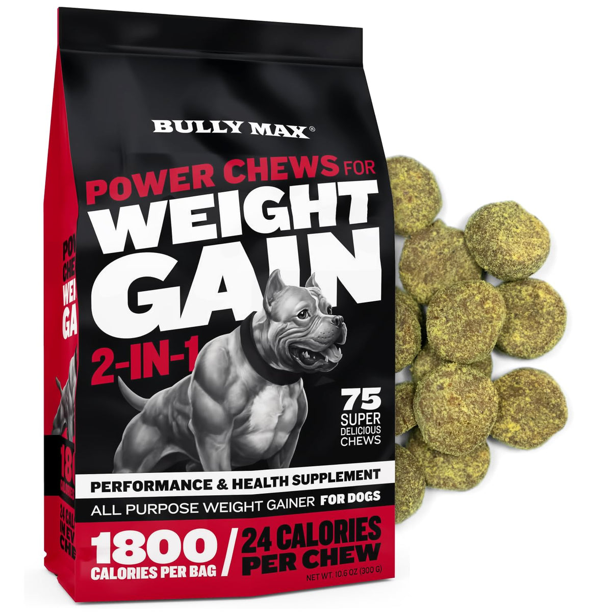 Dog Weight Gainer Soft Chews Liquid Gel Supplement & Muscle Builder Power Tabs Bundle S20556