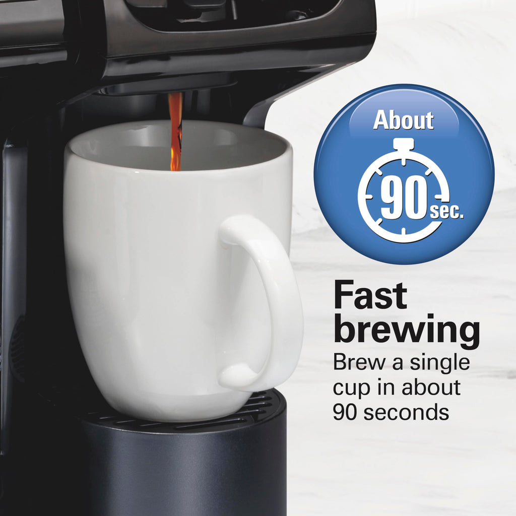 2-Way Coffee Maker with K-Cup Pods or Grounds, Black O908052