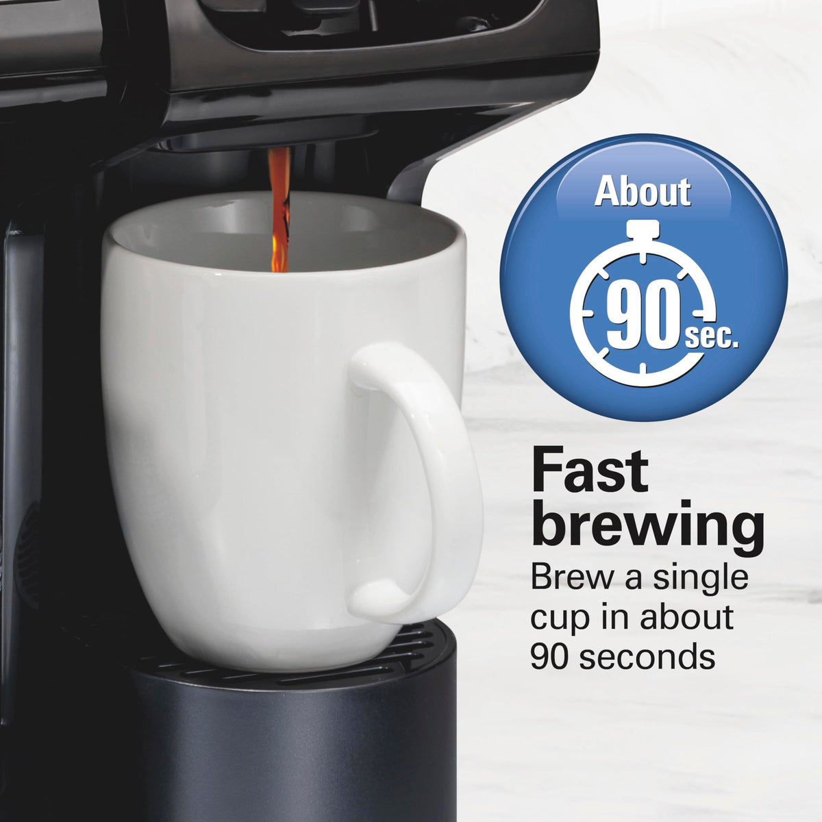2-Way Coffee Maker with K-Cup Pods or Grounds, Black O908052