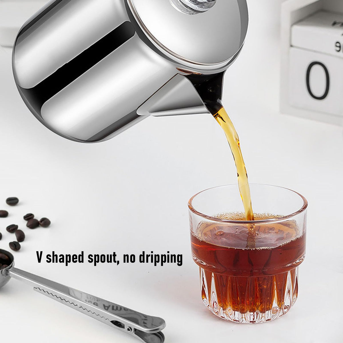 Stainless Steel 12 Cup Stovetop Coffee Pot V1812