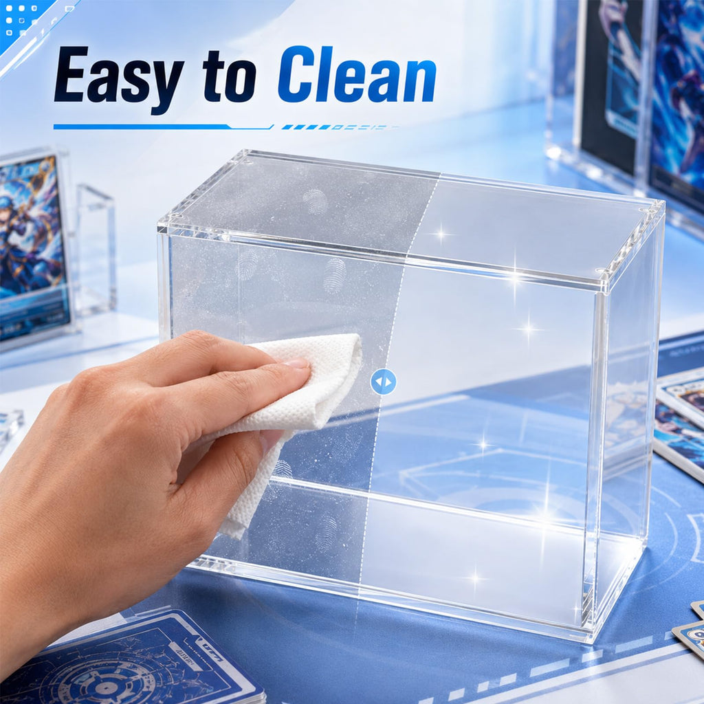 2 Pack Clear Acrylic Display Box with Magnetic Lid Y8564