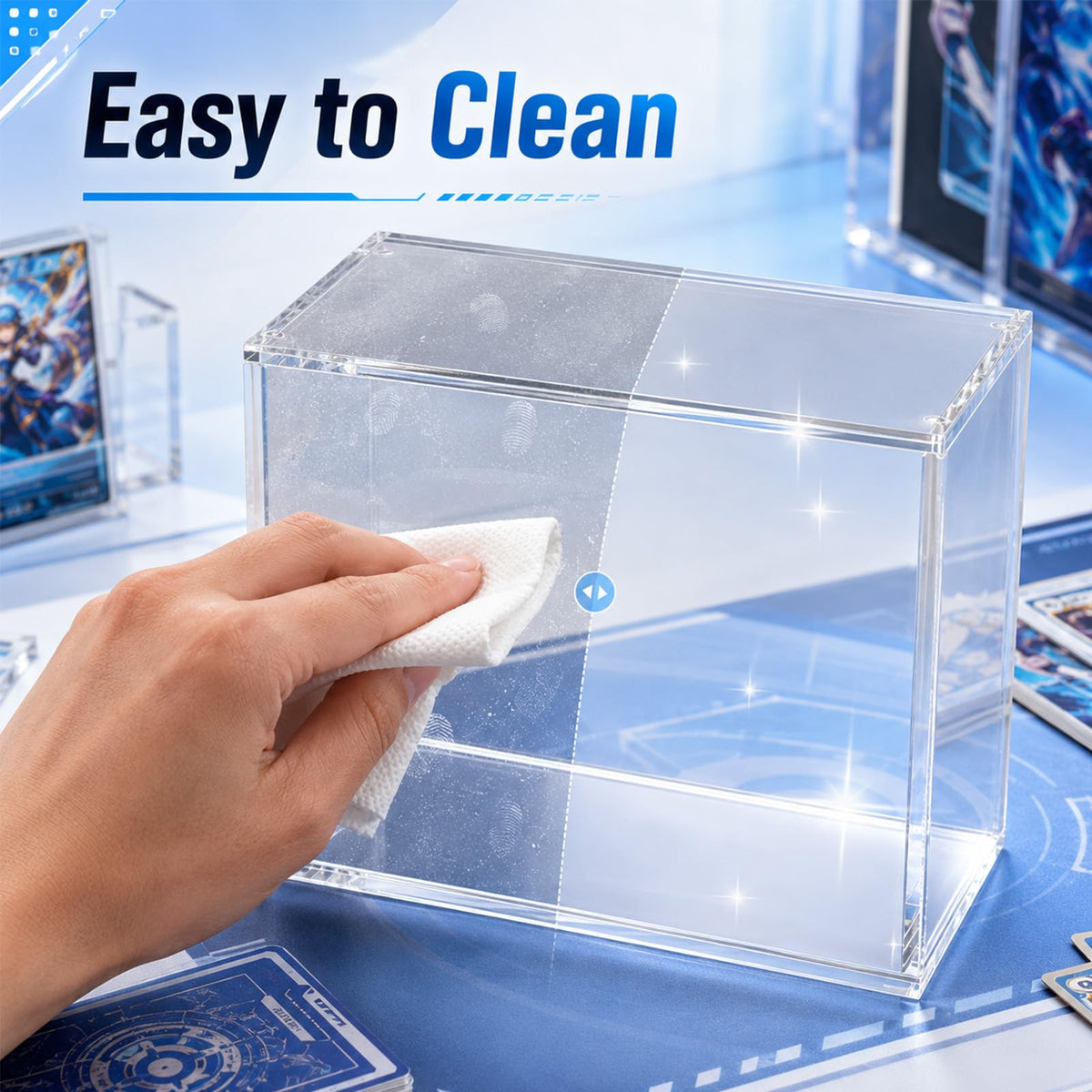 2 Pack Clear Acrylic Display Box with Magnetic Lid Y8564