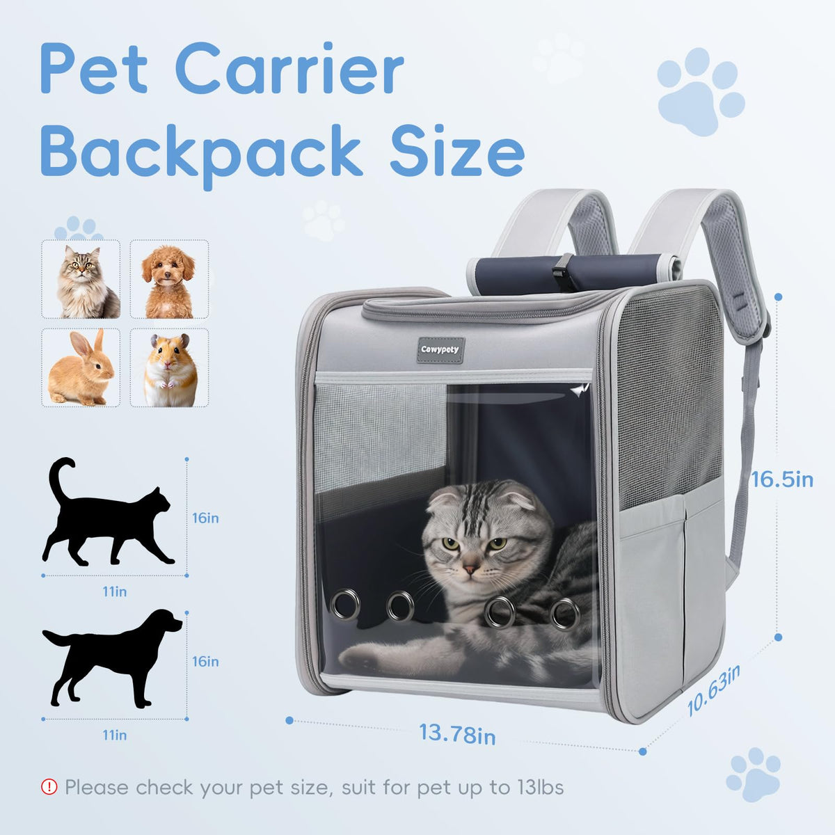 Cat Carrier Backpack Bubble Pet Carrier U851