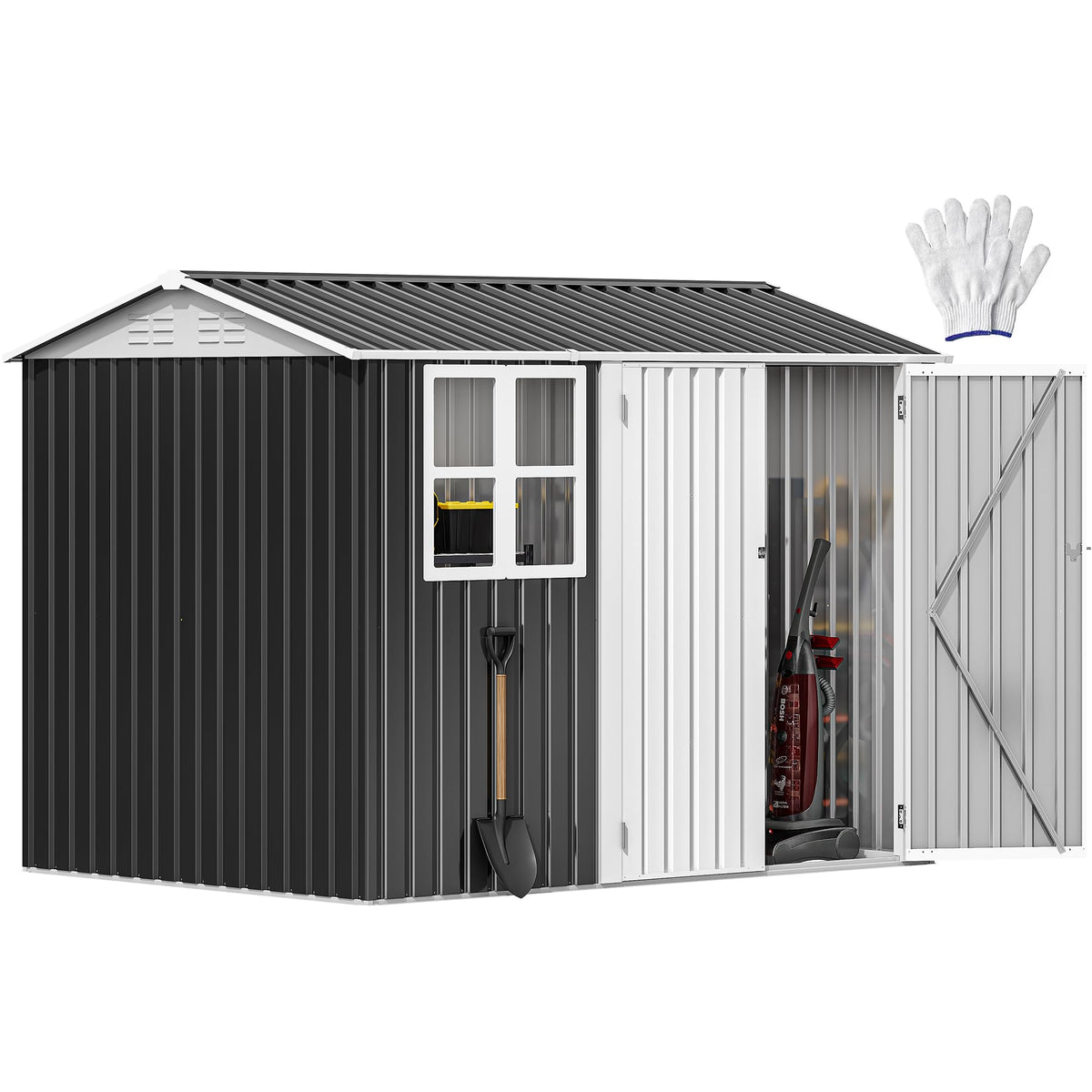 10' x 8' Waterproof Metal Outdoor Storage Shed N277547