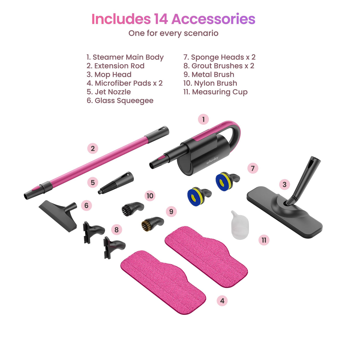 Steam Mop Cleaner, Detachable Handheld Steamer X364944