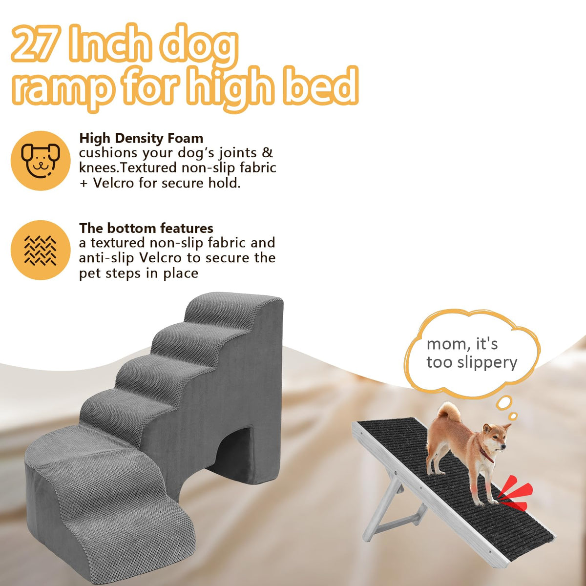 L Shaped 6 Steps Dog Stairs E46820